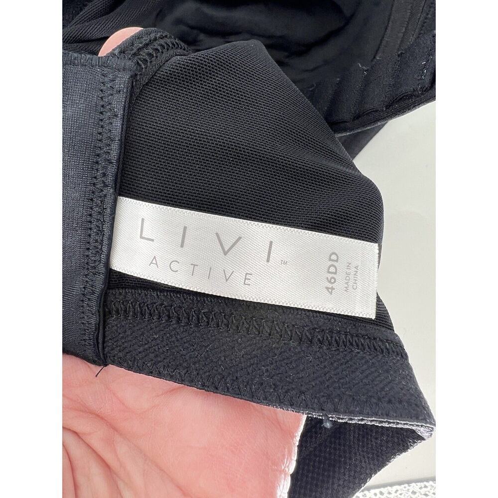 - LIVI 46DD Black Sports Bra High-Impact Wicking Max Support Underwire Lan… - Picture 6 of 7